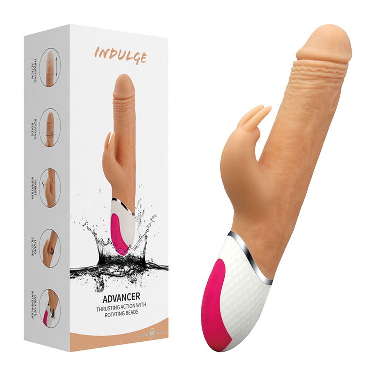 Realistic Beads Rotating Thrusting Rabbit Vibrator